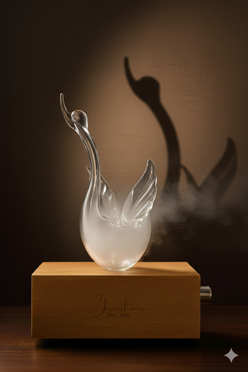 Crystal Swan Bottle Aroma Glass Bulb - Limited Presale